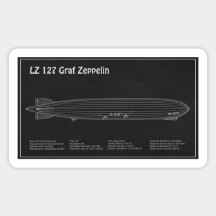 LZ 127 Graf Zeppelin Airship Blueprint Plans - PD Magnet